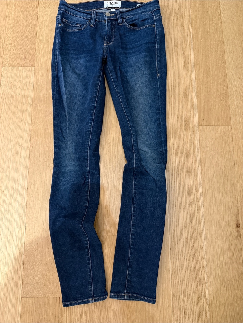 Frame Denim Women's Dark Blue Skinny Le Jeanne Jeans